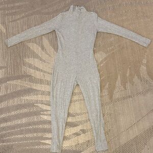 JLUXLABLE Gray Long Sleeve Jumpsuit